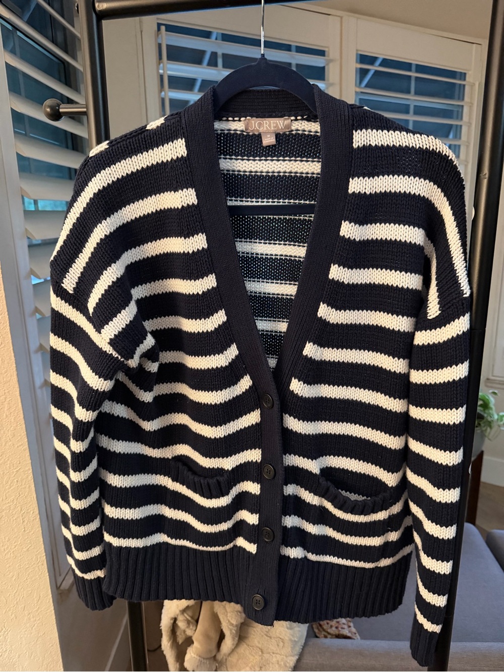 J. Crew Heritage Cotton Relaxed Stripe Women’s Cardigan